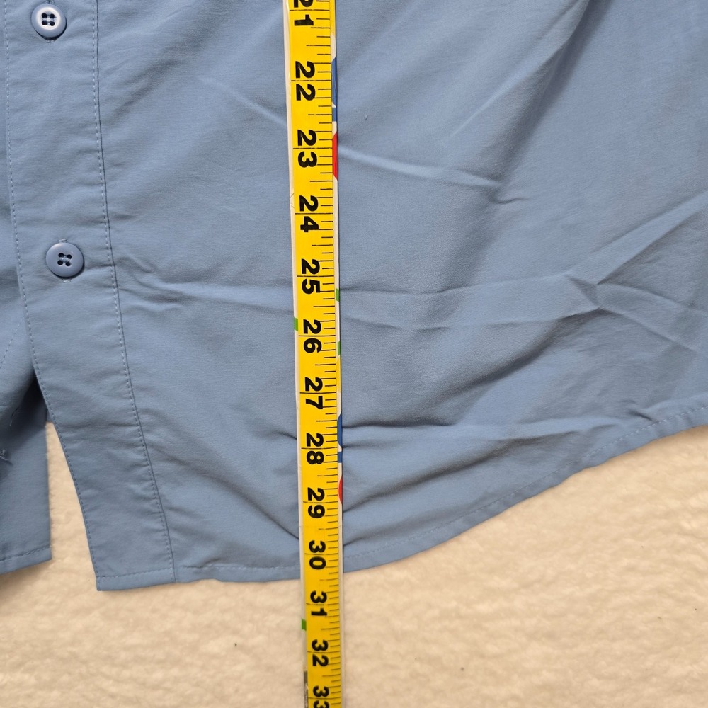 LL Bean Shirt Mens Size M Blue Long Sleeve Button Up Outdoors Hiking Fishing - Picture 5 of 16